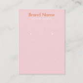 Modern Minimalist Pink Orange Jewelry Display Card Visitenkarte (Vorderseite)