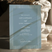 Modern Minimalist Pinstripe Wedding Invitation Einladung