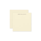 Modern Minimalist Plain Simple Cornsilk Color Mitteilungskarte (Vorderseite/Rückseite Beispiel)