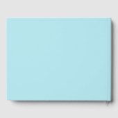 Modern Minimalist Powder Blue Wedding Gästebuch (Rückseite)