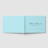 Modern Minimalist Powder Blue Wedding Gästebuch (Voll)