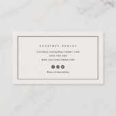 Modern minimalist professional business card visitenkarte (Rückseite)