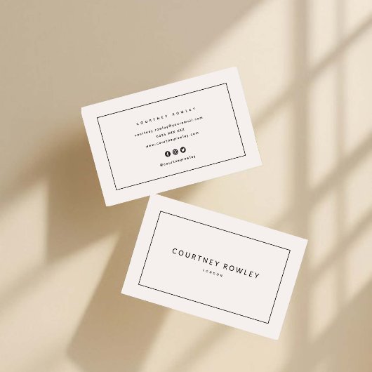 Modern minimalist professional business card visitenkarte