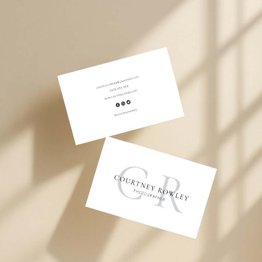 Modern minimalist professional business card visitenkarte