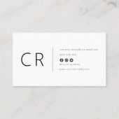 Modern minimalist professional business card visitenkarte (Rückseite)