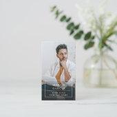 Modern Minimalist Professional Business Photo Visitenkarte (Stehend Vorderseite)