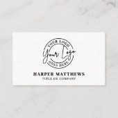 Modern Minimalist Professional Logo QR Code Visitenkarte (Vorderseite)