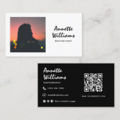 Modern Minimalist Professional Photographer  Visitenkarte (Vorne/Hinten)