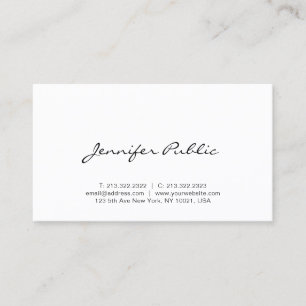 Modern minimalist professionell elegante schlichte visitenkarte