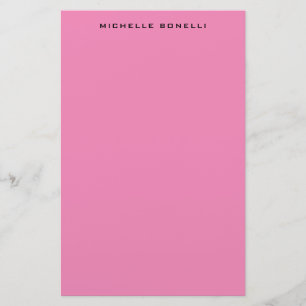 Modern minimalist professionell rosa feminin briefpapier