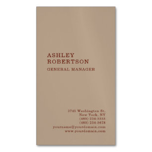 Modern minimalist professionell schlicht magnetische visitenkarte