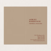 Modern minimalist professionell schlicht visitenkarten (Außenseite Aufgefaltet)