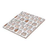 Modern Minimalist Pumpkin – Orange Abstract Fliese (Seite)