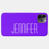 Modern, Minimalist, Purple & White, Jumbo Name Case-Mate iPhone Hülle (Rückseite (Horizontal))