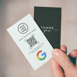 Modern Minimalist QR Code Google Review Visitenkarte