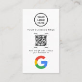 Modern Minimalist QR Code Google Review Visitenkarte (Vorderseite)
