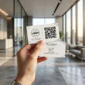 Modern Minimalist QR Code | Luxury Art Deco Visitenkarte