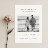 Modern Minimalist QR Code Photo Budget Wedding Save The Date