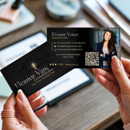 Modern Minimalist Qr Code Social Media Relator Visitenkarte