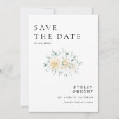 Modern Minimalist QR Code Wedding Website Save The Date (Vorderseite)