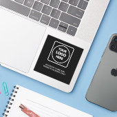 Modern Minimalist QR Logo Business Promo label (Laptop mit iPhone)