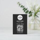 Modern Minimalist Real Estate Listing Scan Visitenkarte (Stehend Vorderseite)