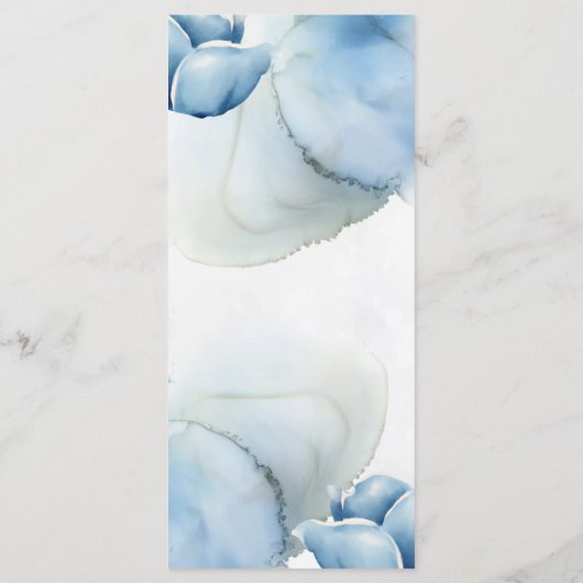 Modern Minimalist Reception Dinner Menu Menükarte (Rückseite)