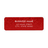 Modern Minimalist Red Christmas Return Address (Vorne)