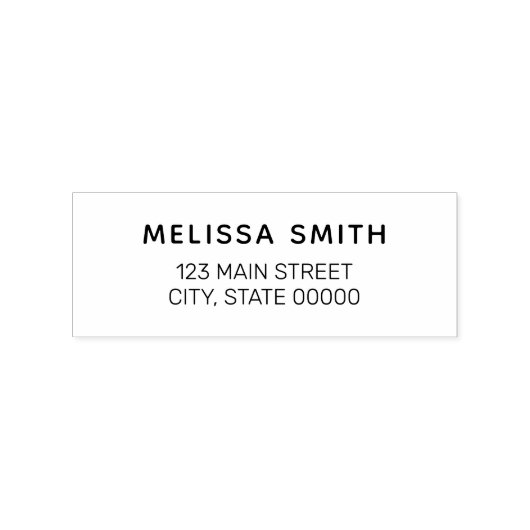 Modern Minimalist Return Address Gummistempel (Prägung)