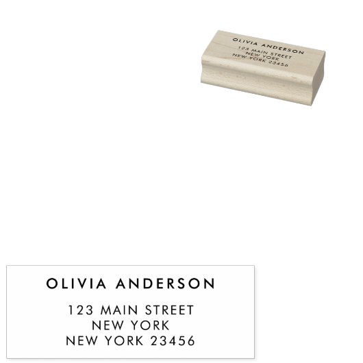 Modern Minimalist Return Address Gummistempel (Stempel)