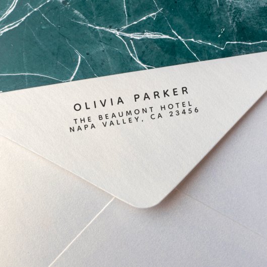 Modern Minimalist Return Address Gummistempel