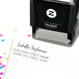 Modern Minimalist Return Address Permastempel