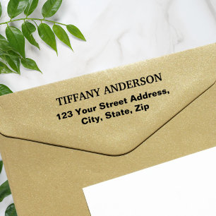 Modern Minimalist Return Address Permastempel
