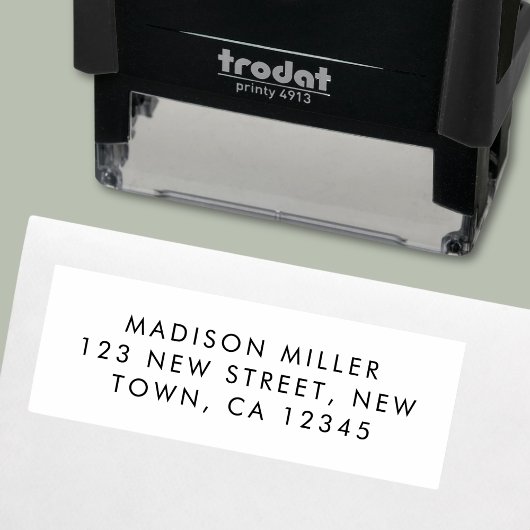 Modern Minimalist Return Address Permastempel