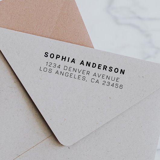 Modern Minimalist Return Address Permastempel