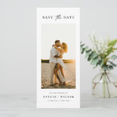 Modern Minimalist Romantic Photo Wedding Bookmark Save The Date (Stehend Vorderseite)