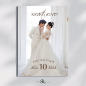 Modern Minimalist Romantic Script Photo Wedding  Einladung