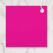 Modern minimalist rosa Geburtstag Geschenkanhänger (Rückseite)