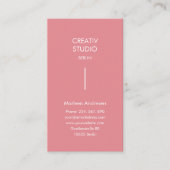 Modern minimalist rosa weißer QR-Code Visitenkarte (Vorderseite)