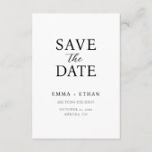 Modern minimalist roséfarben save the date (Rückseite)