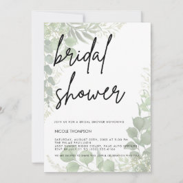Modern Minimalist Sage Bridal Shower Invitation Einladung