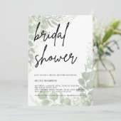 Modern Minimalist Sage Bridal Shower Invitation Einladung (Stehend Vorderseite)