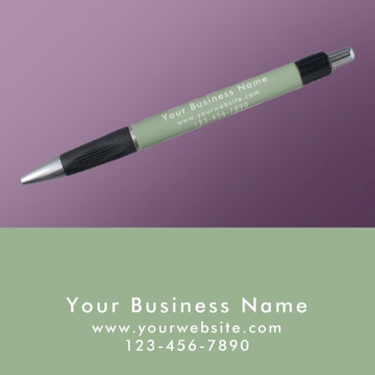 Modern Minimalist Sage Green Business Promotional Kugelschreiber