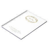 Modern Minimalist Sage Green Custom Business Logo Notizblock (Linke Seite)