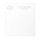 Modern Minimalist Sage Green Custom Business Logo Notizblock (Vorderseite)