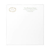Modern Minimalist Sage Green Custom Business Logo Notizblock (Vorderseite)