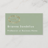 Modern Minimalist Sage Green Logo Professional Visitenkarte (Vorderseite)