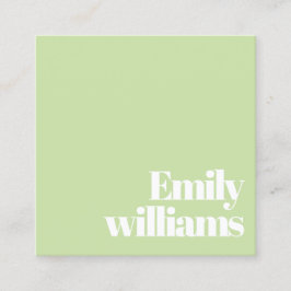 Modern Minimalist Sage Green Makeup Artist  Quadratische Visitenkarte