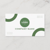 Modern Minimalist Sage Green & White Business Card Visitenkarte (Vorderseite)