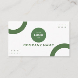 Modern Minimalist Sage Green & White Business Card Visitenkarte